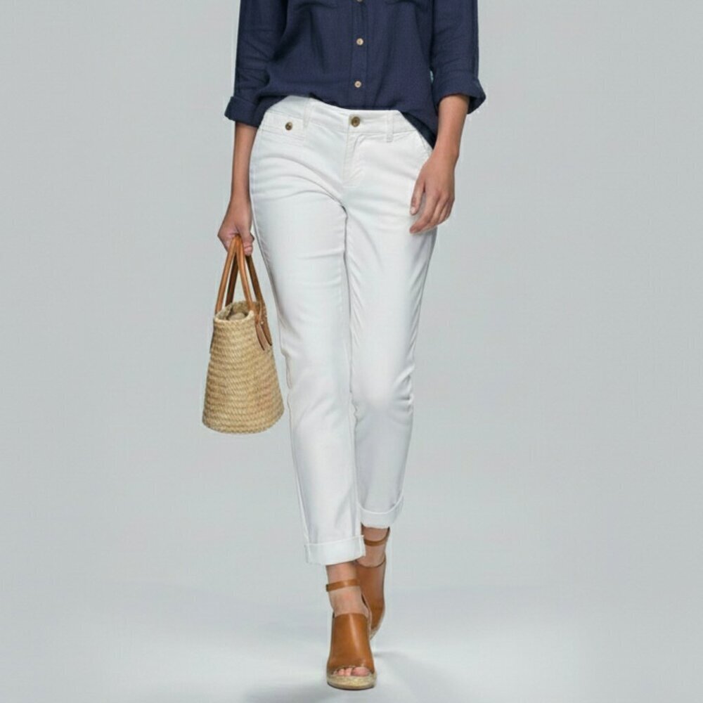 Banana Republic Stretch White Chinos – Size 0 – Excellent Condition